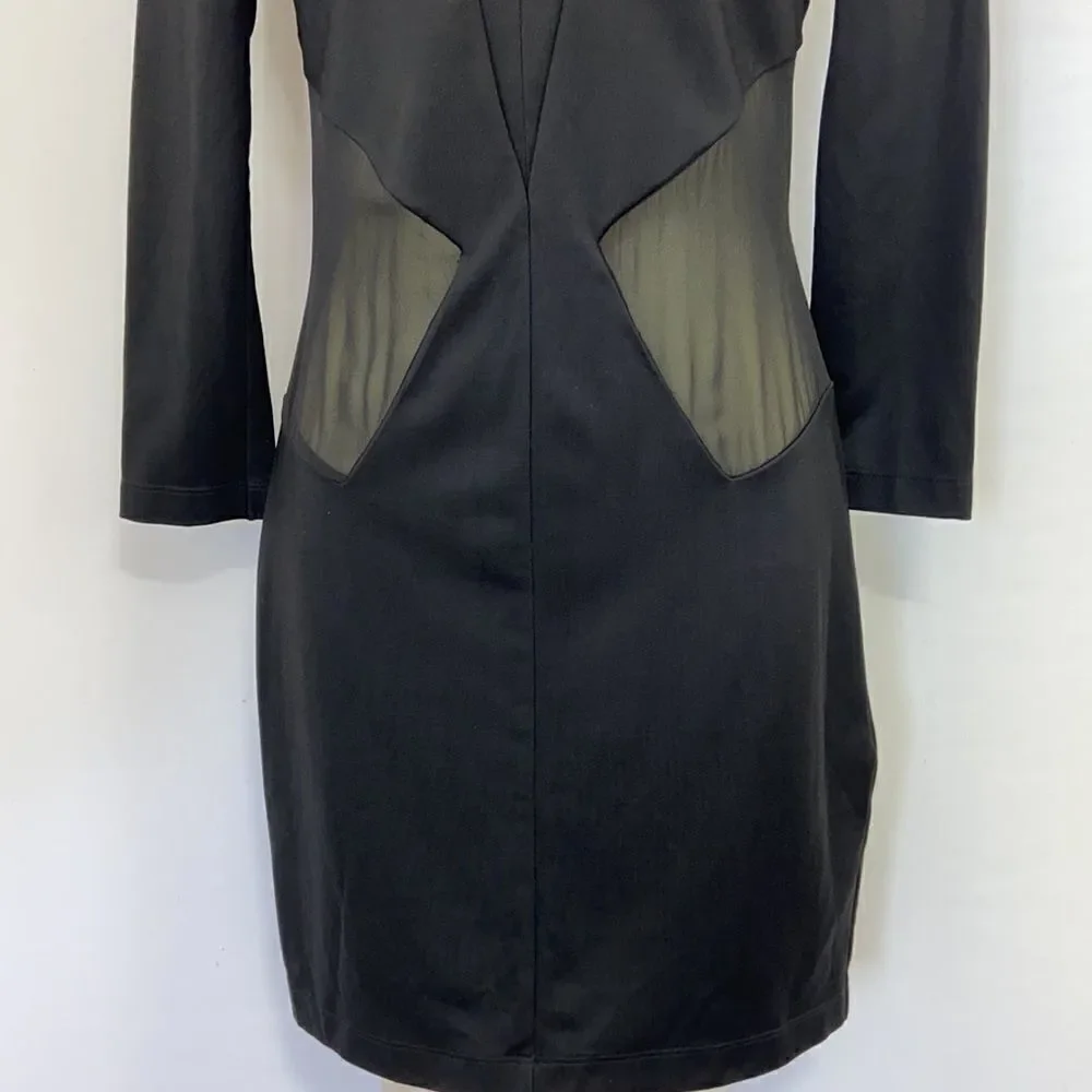 Just Cavalli Dress Black Silk Mesh Accents Nwot Sz Sm - Picture 4 of 9